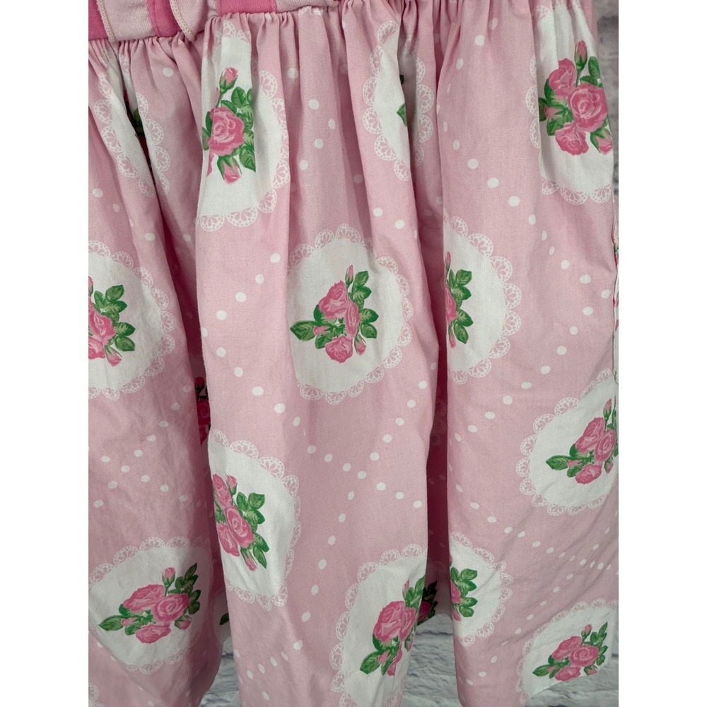 Eleanor Rose Sweet Love Rhonda Dress Girls Pink Floral Print Ruffles Size 5-6 - Picture 5 of 8